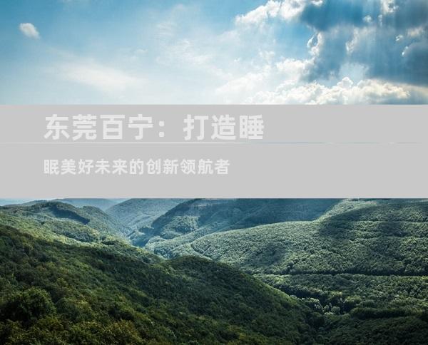 东莞百宁：打造睡眠美好未来的创新领航者