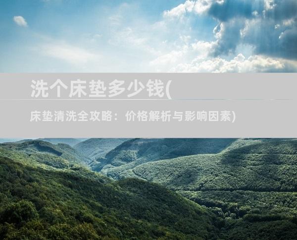洗个床垫多少钱(床垫清洗全攻略：价格解析与影响因素)