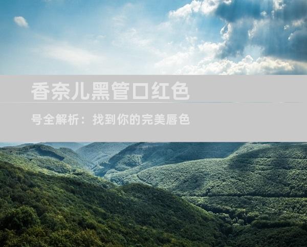香奈儿黑管口红色号全解析：找到你的完美唇色