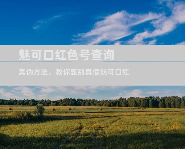 魅可口红色号查询真伪方法，教你甄别真假魅可口红