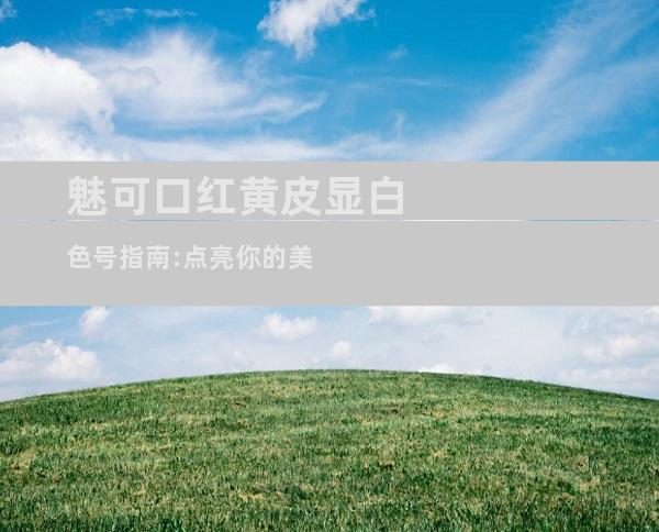 魅可口红黄皮显白色号指南:点亮你的美