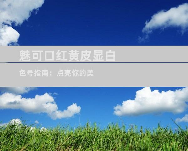 魅可口红黄皮显白色号指南：点亮你的美